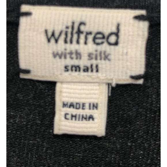 NWT Wilfred Silk Heather Black Long Sleeve - Picture 7 of 8